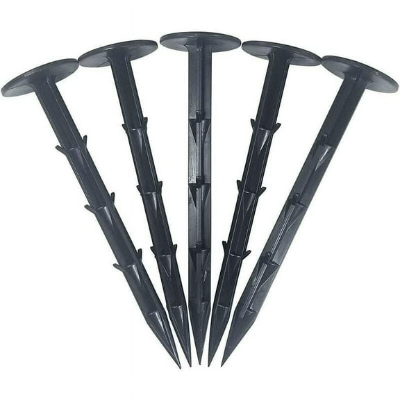 Plant Support Stakes, Spiral Design Anchors For Weed-Safe Fabric, Biodegradable Stakes With Robust And Sturdy Construction, 100 Ct. Professional Grade Plastics