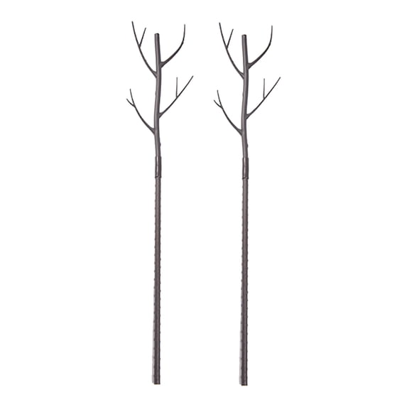 Plant Support Stakes Stackable Monstera Garden Stick Pole Set of 2 Brown, Garden Plant Supports Stackable Design Weatherproof Plastic Steady Support for Heavy Plants Quick Assembly Indoor Outdoor Use