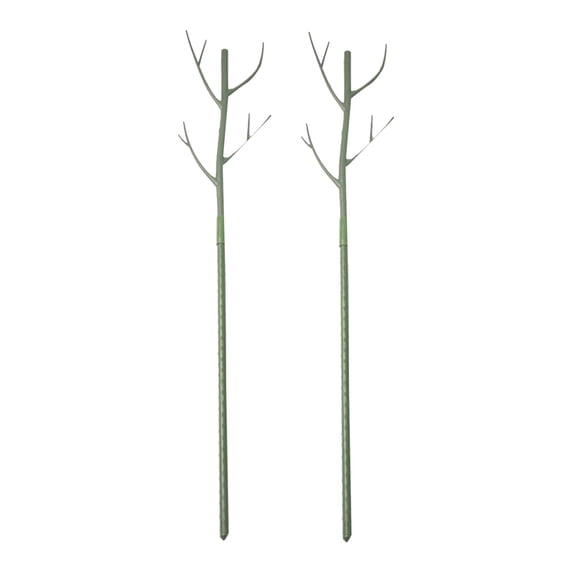 Plant Support Stakes Stackable Monstera Garden Stick Pole Set of 2 Green, Garden Plant Supports Stackable Design Weatherproof Plastic Steady Support for Heavy Plants Quick Assembly Indoor Outdoor Use