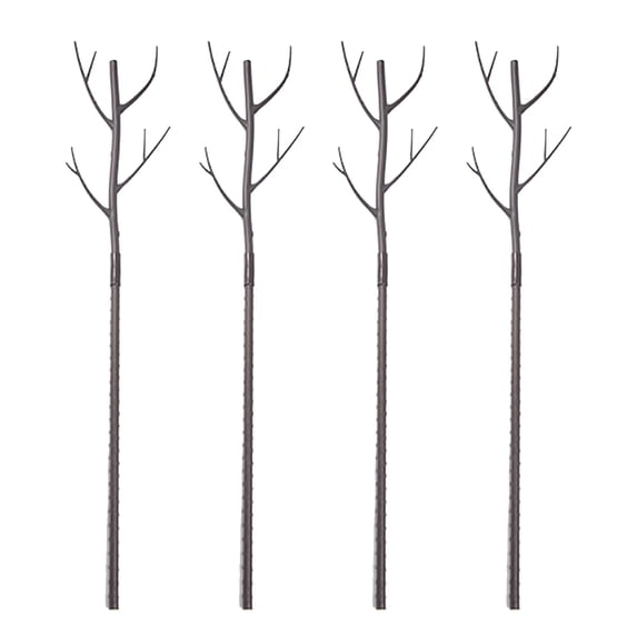 Plant Support Stakes Stackable Monstera Garden Stick Pole Set of 4 Brown, Garden Plant Supports Stackable Design Weatherproof Plastic Steady Support for Heavy Plants Quick Assembly Indoor Outdoor Use