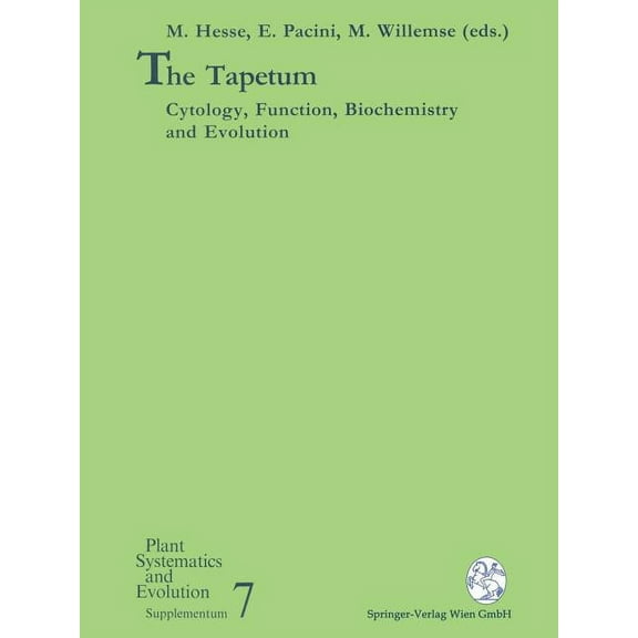Plant Systematics and Evolution - Supple The Tapetum: Cytology, Function, Biochemistry and Evolution, Book 7, (Paperback)