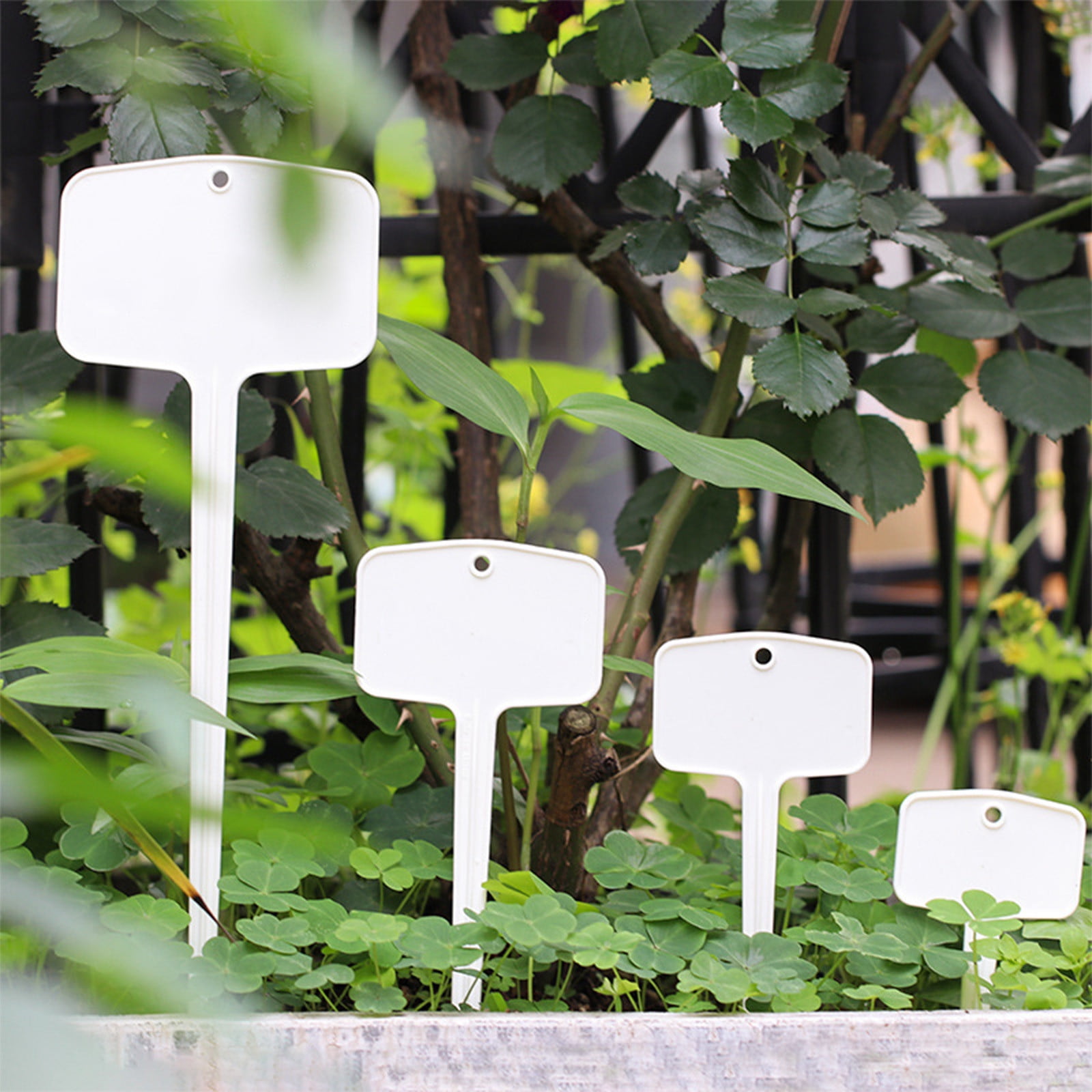 Plant Tags, 20pcs Plastic Garden Tags T-Type Plant Labels for Outdoor ...