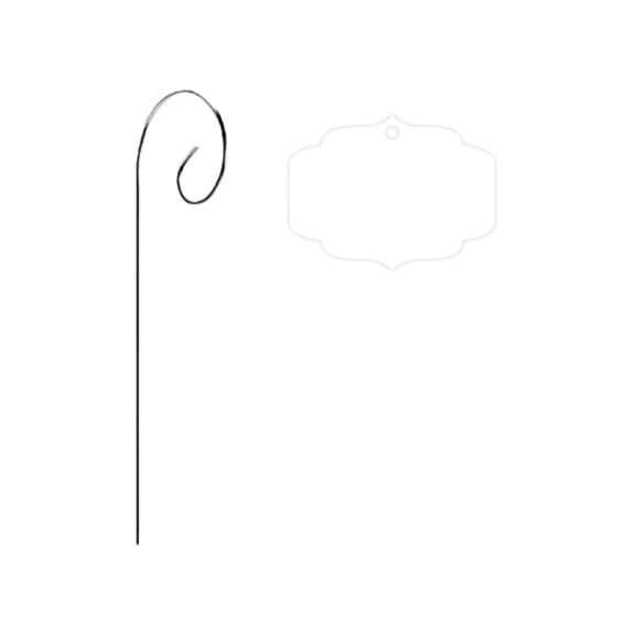 Plant TagsforOutdoor Garden Waterproof, Clear Acrylic Markers, Garden Label Stakes, 1 Pc Blank Sign, 1 Pc Shepherd Hook Stake