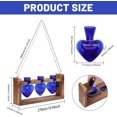 thumbnail image 1 of Plant Terrarium Propagation Stations with 3Pcs Heart Shaped Vases Wooden Stand Plant Terrarium Propagation Stations Mother's Day for Family Home Garden Office Desktop, 1 of 7