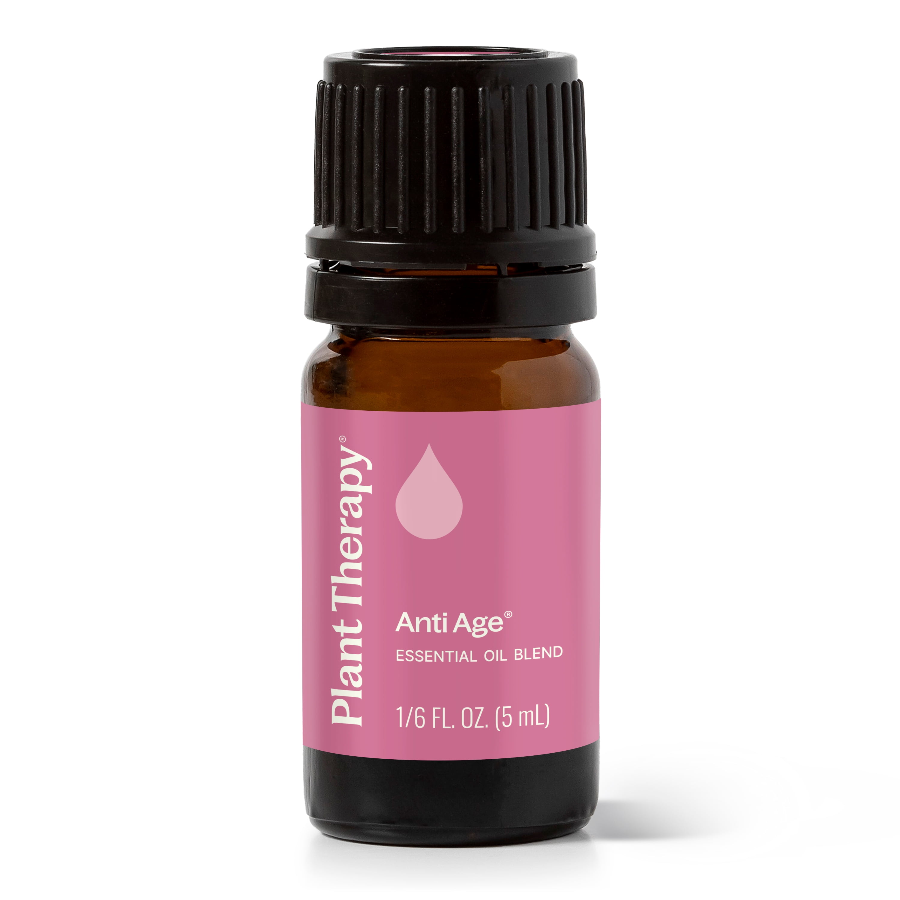 Plant Therapy Anti Age Essential Oil Blend 5 mL (1/16 oz) 100 percentage Pure, Undiluted, for Fine Lines, Wrinkles, and Elasticity.
