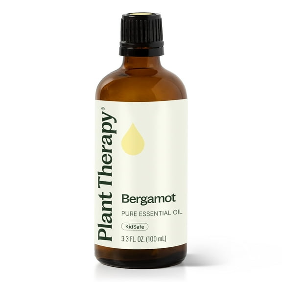 Plant Therapy Bergamot Essential Oil 100% Pure, Undiluted, Natural Aromatherapy 100 mL (3.3 oz)