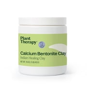Plant Therapy Calcium Bentonite Clay Indian Healing Clay Deep Pore Cleansing Mask Facial, Body and Hair Mask, Natural Calcium Bentonite Clay, 16oz