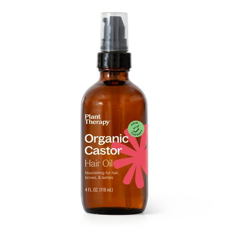 Plant Therapy Castor Oil USDA Organic Cold Pressed 100% Pure Hexane Free 4 oz