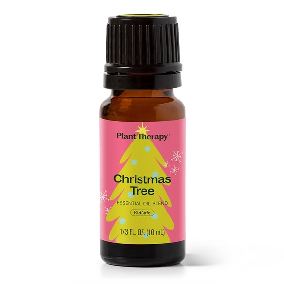 Plant Therapy Christmas Tree Holiday Essential Oil Blend 100% Pure, Undiluted, Natural Aromatherapy 10 mL (1/3 oz)