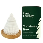 Plant Therapy Christmas Tree Passive Diffuser, Porous, Unglazed Tree Top & Natural Beech Wood Base, Add Essential Oils for a Soft Scent, Simple & Elegant Holiday Décor