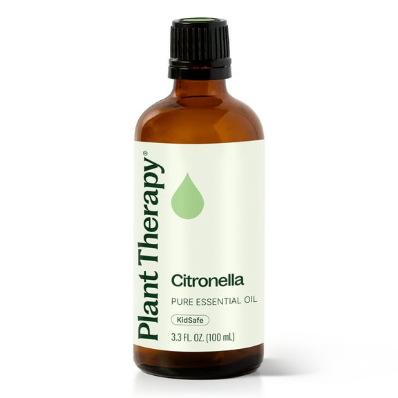 Plant Therapy Citronella Essential Oil 100 mL (3.3 oz) 100% Pure, Undiluted, Natural Aromatherapy