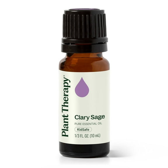 Plant Therapy Clary Sage Essential Oil 100% Pure, Undiluted, Natural Aromatherapy, Therapeutic Grade 10 mL (1/3 oz)