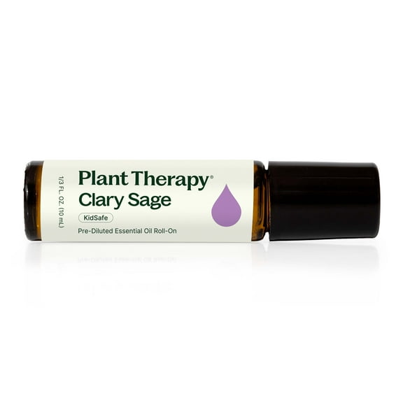 Plant Therapy Clary Sage Pre-Diluted Essential Oil Roll-on 10 mL (1/3 oz) 100% Pure, Natural Aromatherapy, Therapeutic Grade