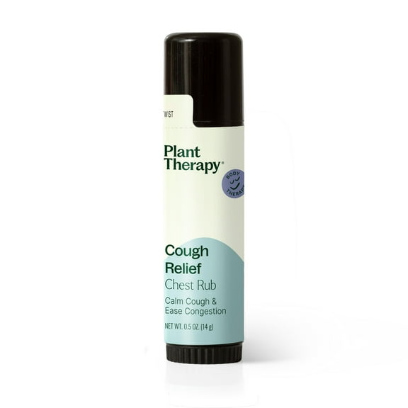 Plant Therapy Cough Relief Clearing Chest Rub 0.5 oz Helps Ease Congestion & Calm Coughs, Natural Petroleum-Free Formula