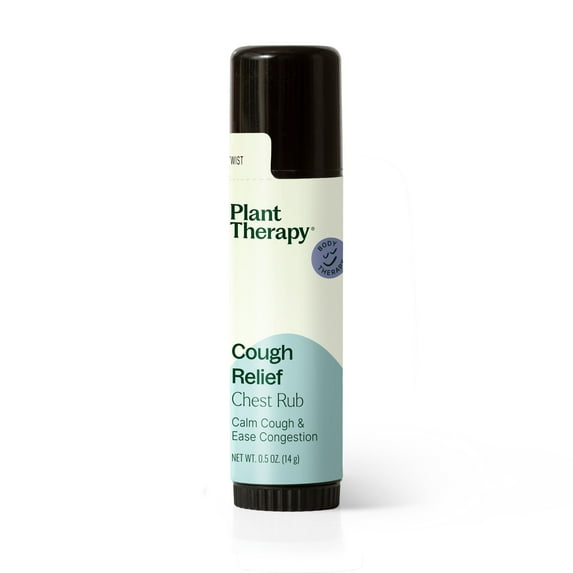 Plant Therapy Cough Relief Clearing Chest Rub 0.5 oz Helps Ease Congestion & Calm Coughs, Natural Petroleum-Free Formula