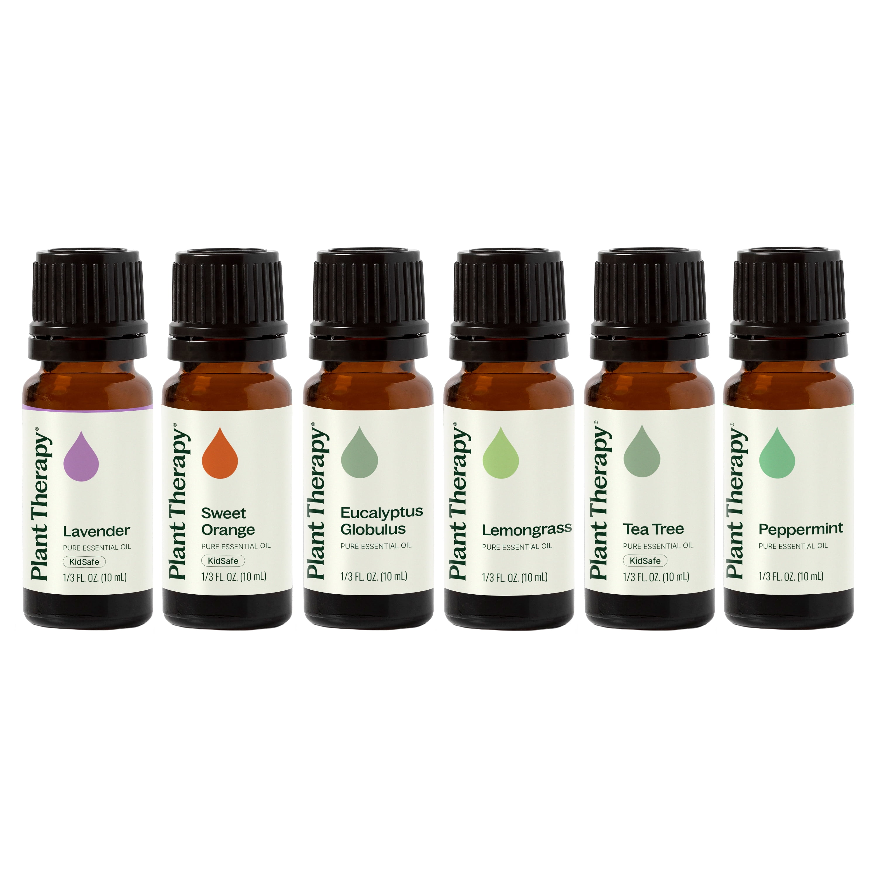 Plant Therapy Breathe Easy Essential Oil Set - Lavender, Eucalyptus, Peppermint, Lemongrass, Orange Sweet, Tea Tree, 100% Pure, Aromatherapy, Therapeutic Grade 10 mL (1/3 oz)