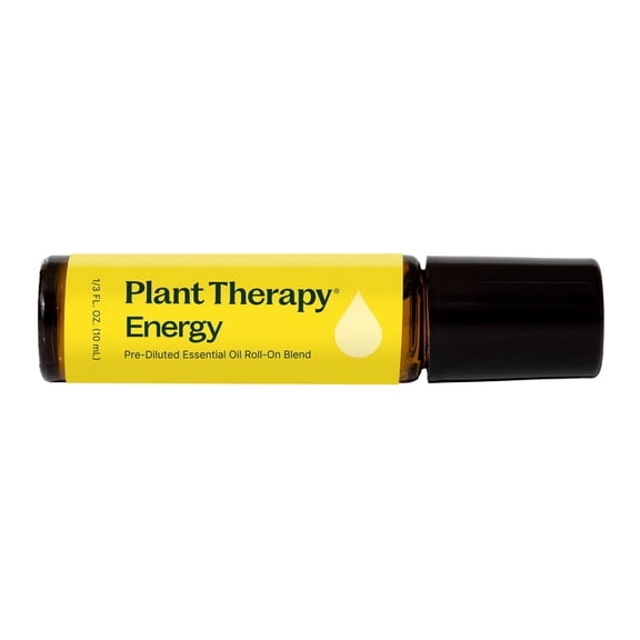 Plant Therapy Energy Essential Oil Blend 10 mL (1/3 oz) Refreshing, Energizing Blend 100% Pure, Pre-Diluted Roll-On, Natural Aromatherapy