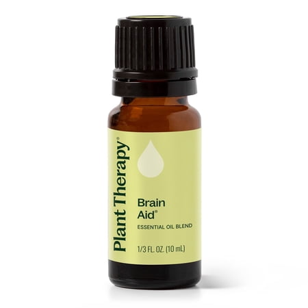 Plant Therapy Brain Aid Blend 10 mL (1/3 oz) Focus & Attention Blend 100% Pure, Undiluted, Natural Aromatherapy