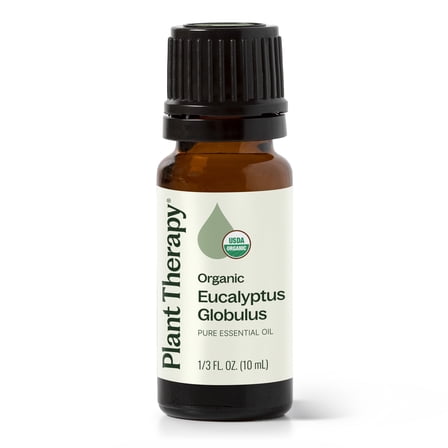 Plant Therapy Organic Eucalyptus Globulus Essential Oil 100% Pure, USDA Certified Organic, Undiluted 10 mL (1/3 fl oz)