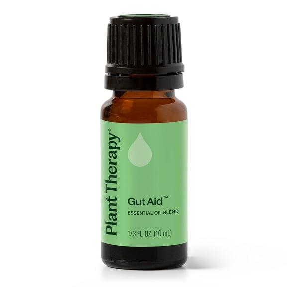 Plant Therapy Gut Aid Essential Oil Blend 10 mL (1/3 oz) 100% Pure, Undiluted, Natural Aromatherapy for Upset Stomach Relief
