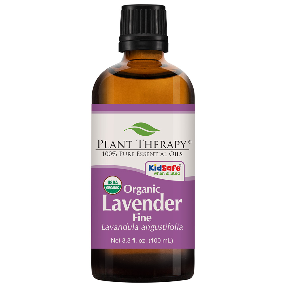 Plant Therapy Essential Oils Lavender Fine Organic 100 mL (3.3 oz) 100% Pure, Undiluted