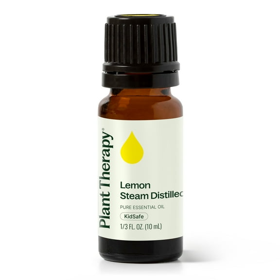 Plant Therapy Lemon Steam Distilled Essential Oil 10 mL (1/3 oz) 100% Pure, Undiluted, Therapeutic Grade
