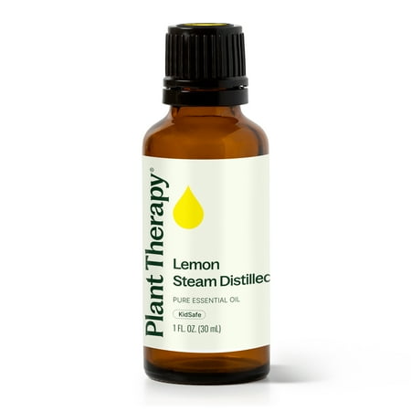 Plant Therapy Lemon Steam Distilled Essential Oil 30 mL (1 oz) 100% Pure, Undiluted, Natural Aromathearpy