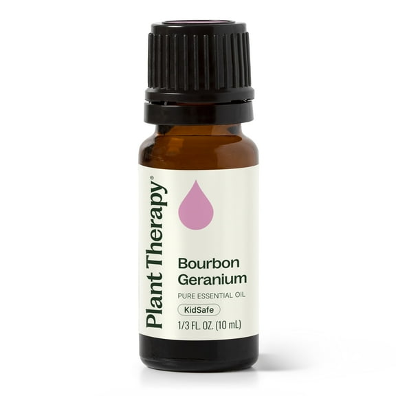 Plant Therapy Bourbon Geranium Essential Oil, 10 mL, Pure, Undiluted, Therapeutic Grade