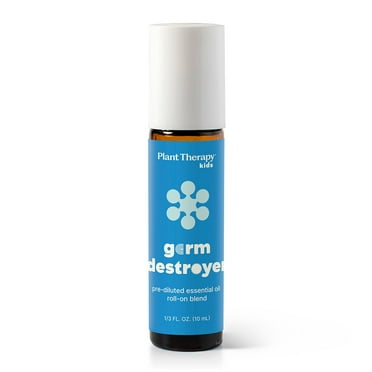 Plant Therapy Germ Destroyer Synergy Essential Oil, Illness Guard Blend, Pure, KidSafe, Pre-Diluted Roll-On 10 mL (1/3 oz)