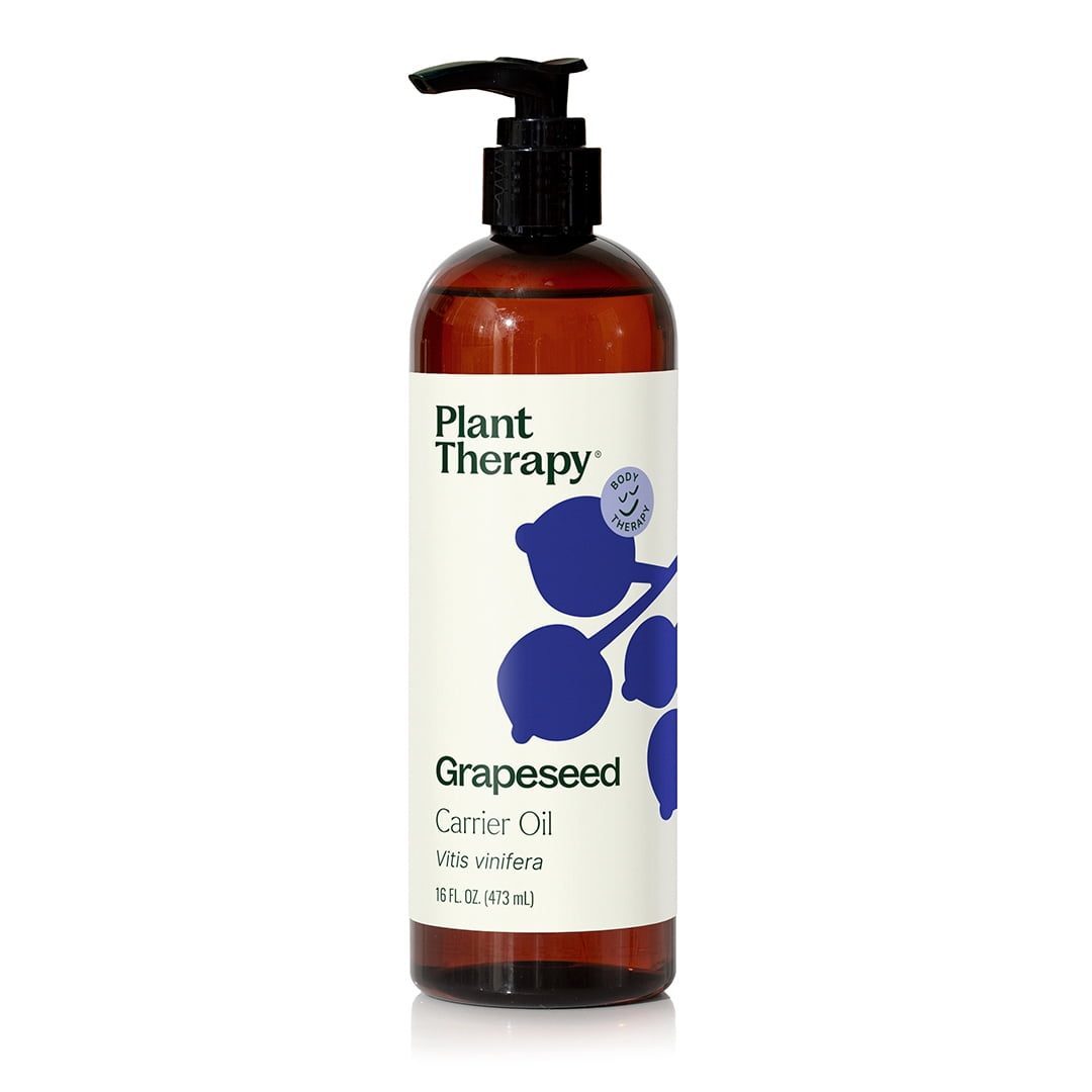 Plant Therapy Grapeseed Carrier Oil 16 oz Base Oil for Aromatherapy, Essential Oil or Massage use