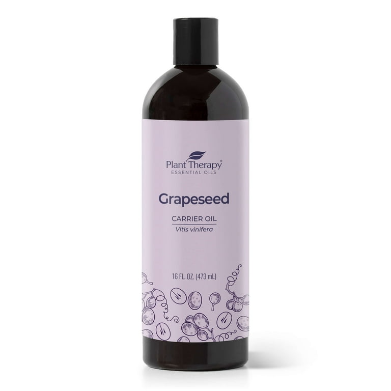 Plant Therapy Grapeseed Carrier Oil 16 oz Base Oil for Aromatherapy,  Essential Oil or Massage use 