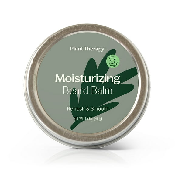 Plant Therapy Hair Therapy Refresh & Smooth Beard Balm 1.7 oz Refreshing, Hydrating & Rejuvenating, Soften and Smooth Your Beard