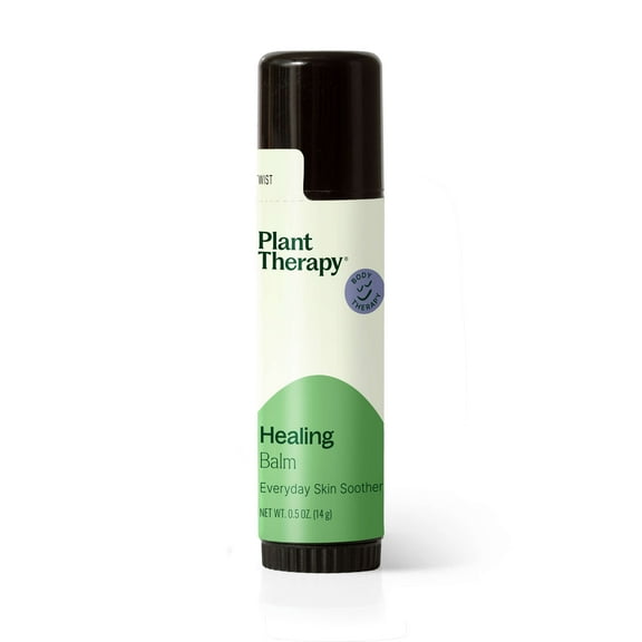 Plant Therapy Healing Balm .5 oz 100% Pure & Natural, Nutrient-Rich Botanical Formula, Soothing Ingredients: Shea Butter, Tamanu Oil, and Calendula Extract
