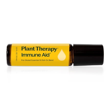 Plant Therapy Immune Aid Essential Oil Blend 10 mL (1/3 oz) 100% Pure, Pre-Diluted Roll On, Natural Aromatherapy