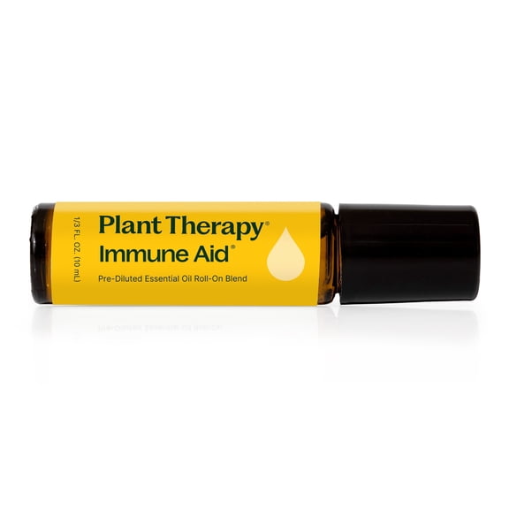 Plant Therapy Immune Aid Essential Oil Blend 10 mL (1/3 oz) 100% Pure, Pre-Diluted Roll On, Natural Aromatherapy