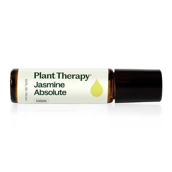 Plant Therapy Jasmine Sambac Absolute Pre-Diluted Essential Oil Roll-On 10 mL (1/3 oz) 100% Pure, Natural Aromatherapy