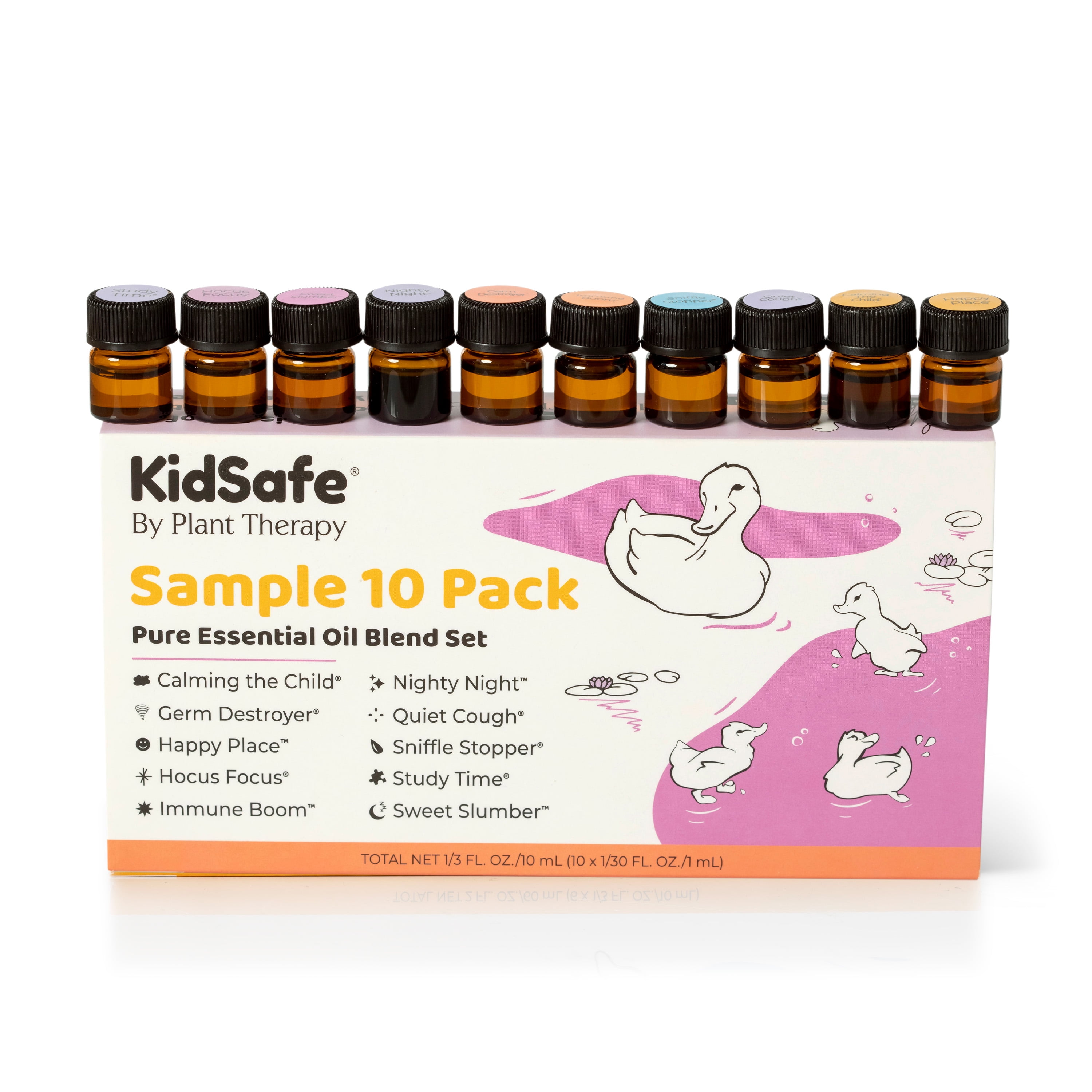 Plant Therapy KidSafe Blends Essential Oil Sample Pack 10 (1 mL ea
