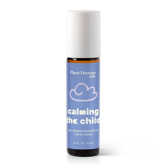 Plant Therapy Kids Calming The Child Essential Oil Blend - Relaxation and Soothing Blend - Pure, KidSafe Pre-Diluted Roll-On 10mL