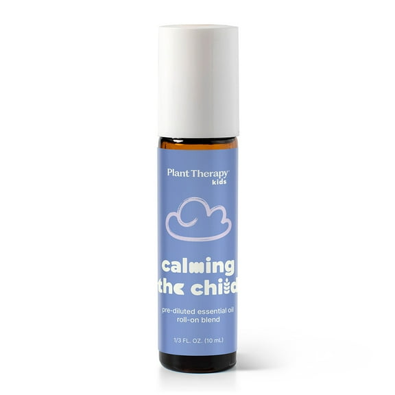 Plant Therapy KidSafe Calming The Child Essential Oil Blend - Relaxation and Soothing Blend - Pure, KidSafe Pre-Diluted Roll-On 10mL