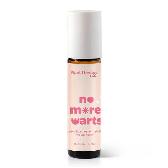 Plant Therapy KidSafe No More Warts Essential Oil Blend Pre-Diluted Roll-On 100% Pure, Natural Aromatherapy 10 mL (1/3 oz)