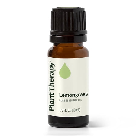 Plant Therapy Lemongrass Essential Oil 100% Pure, Undiluted, Natural Aromatherapy 10 mL (1/3 oz)