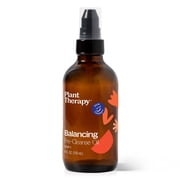 Plant Therapy Balancing Pre-Cleanse Oil Oil Facial Cleanser for Normal/Dry Skin 4 oz, Gently Removes Dirt, Makeup & Other Impurities