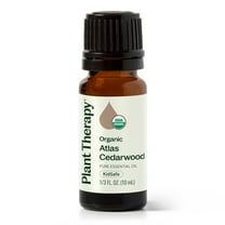 Plant Therapy Organic Atlas Cedarwood Essential Oil 100% Pure, USDA Certified Organic, Undiluted, Natural Aromatherapy 10 mL (1/3 oz)