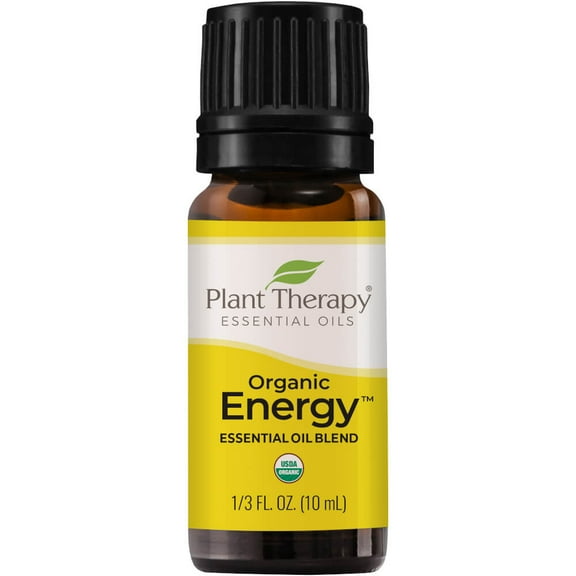 Plant Therapy Organic Energy Essential Oil Blend 10 mL (1/3 oz) 100% Pure, Undiluted, Therapeutic Grade
