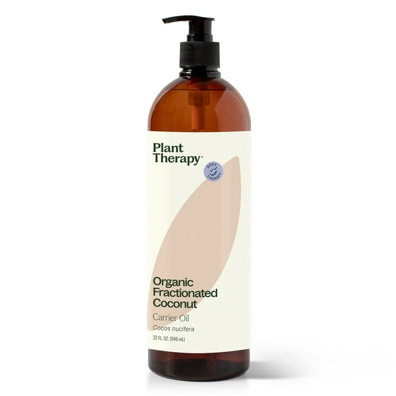 Plant Therapy Organic Fractionated Coconut Oil for Skin, Hair, Body, Natural Moisturizer, Pure & USDA Certified Organic, 16 oz