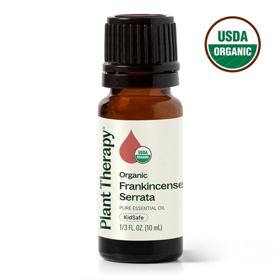 Plant Therapy Organic Frankincense Serrata Essential Oil 100% Pure, USDA Certified Organic, Undiluted, Natural Aromatherapy 10 mL (1/3 oz)