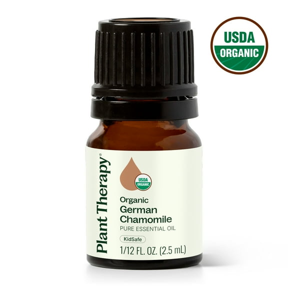 Plant Therapy Organic German Chamomile Essential Oil 2.5 mL (1/12 oz) 100% Pure, Undiluted, Therapeutic Grade