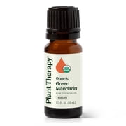 Plant Therapy Organic Green Mandarin Essential Oil 10 mL 1/3 oz 100% Pure, Undiluted, Natural Aromatherapy