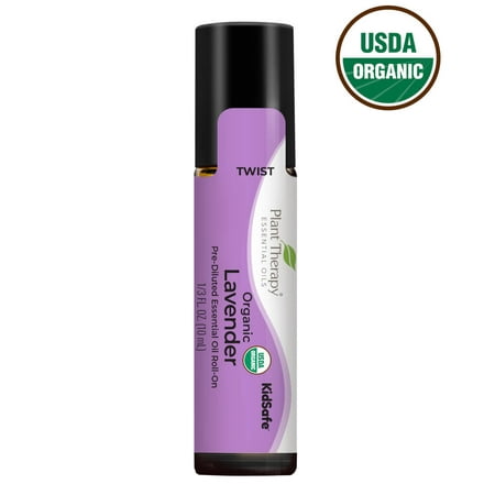 product image of Plant Therapy Organic Lavender Essential Oil 100% Pure, Pre-Diluted Roll-On, Natural Aromatherapy, Therapeutic Grade 10 mL (1/3 oz)