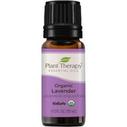 Plant Therapy Organic Lavender Essential Oil 100% Pure, USDA Certified Organic, Undiluted 10 mL (1/3 oz)